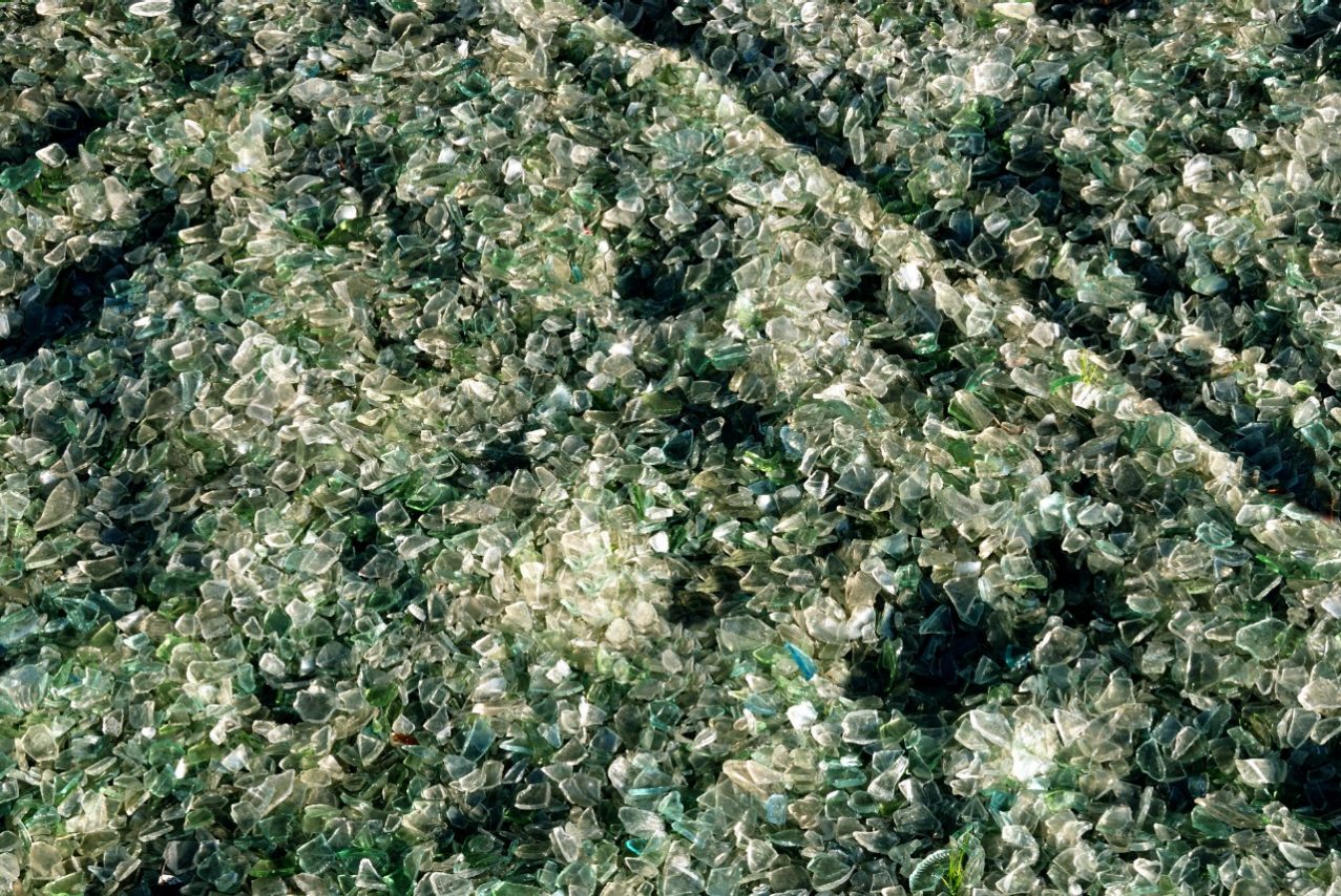 Újrahasznosított üvegtartalom